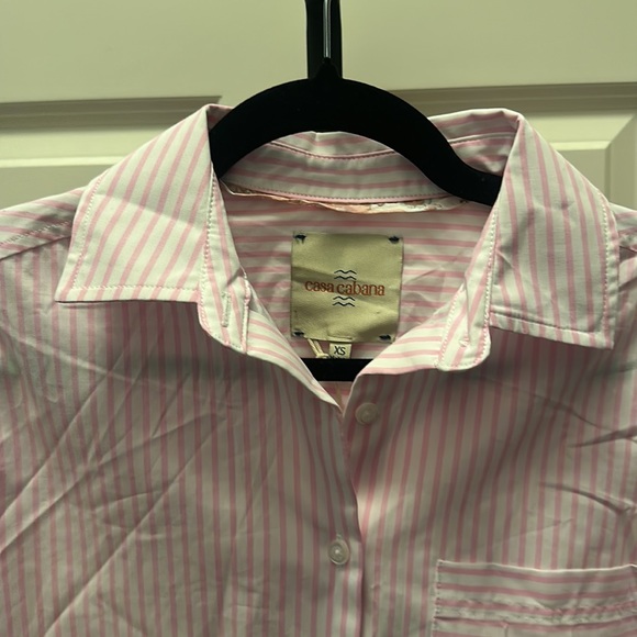 Coco Cabana Bethany Pink Strip Top NEW - Picture 4 of 9